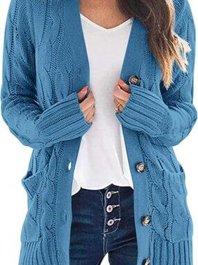 Women's Cable Knit Cardigan Sweaters Fall